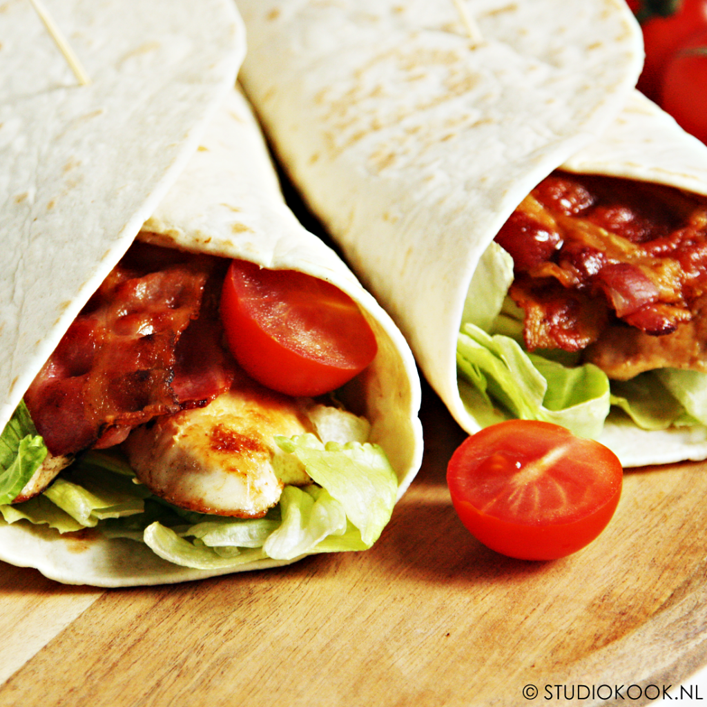 Bacon-chicken wraps