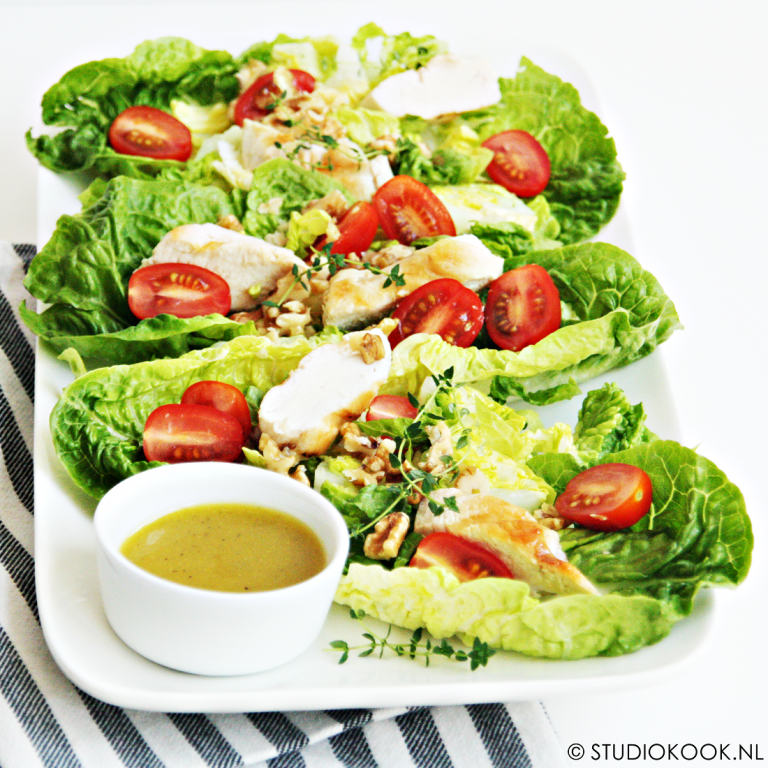 Salade Met Kip En Honing mosterdvinaigrette StudioKOOK salade-met-kip-en-honing-mosterdvinaigrette-studiokook