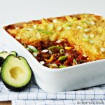 mexicaanse ovenschotel met gehakt en aardappel