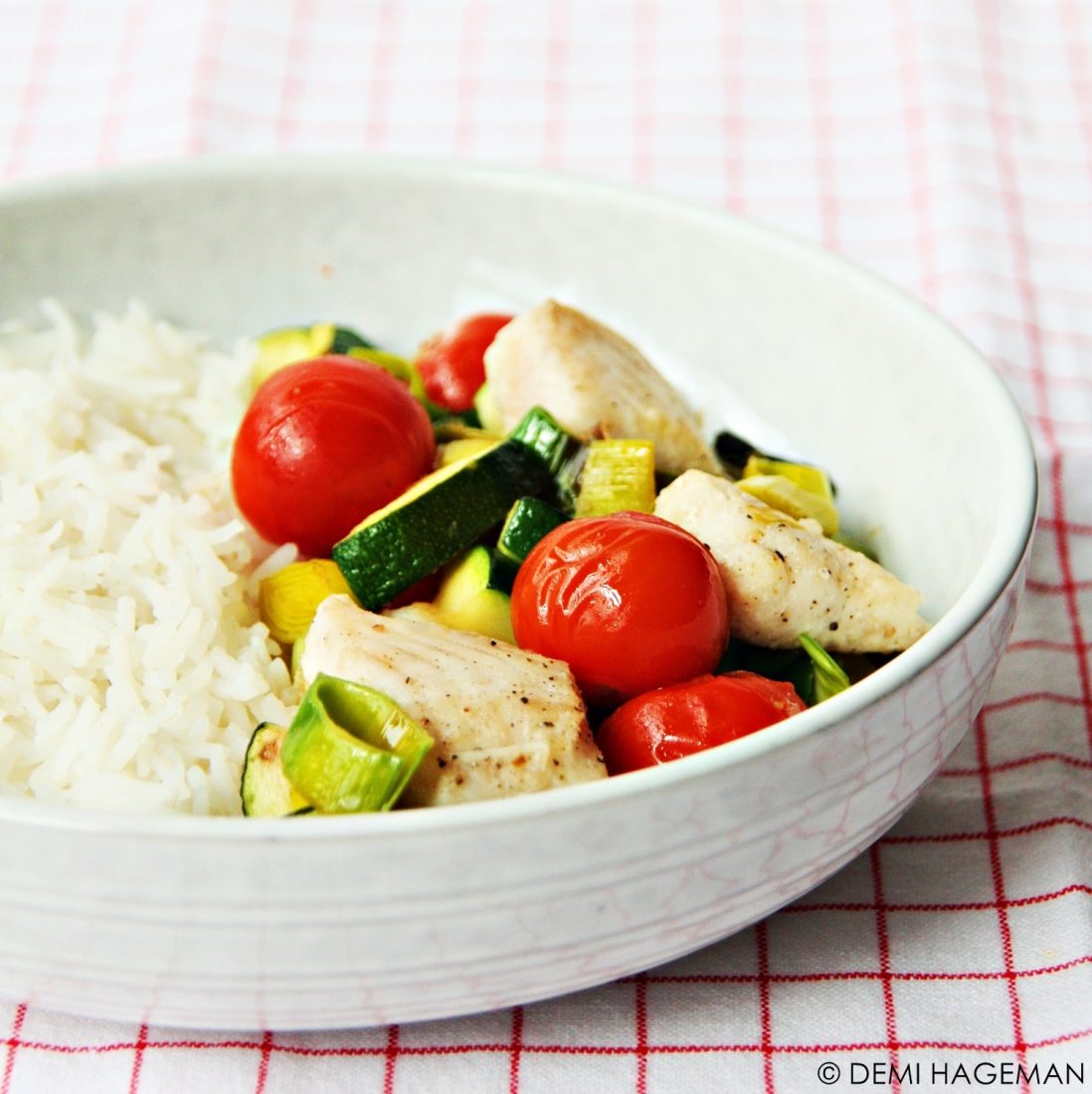 snel & simpel gewokte tilapia met prei en courgette
simpel recept