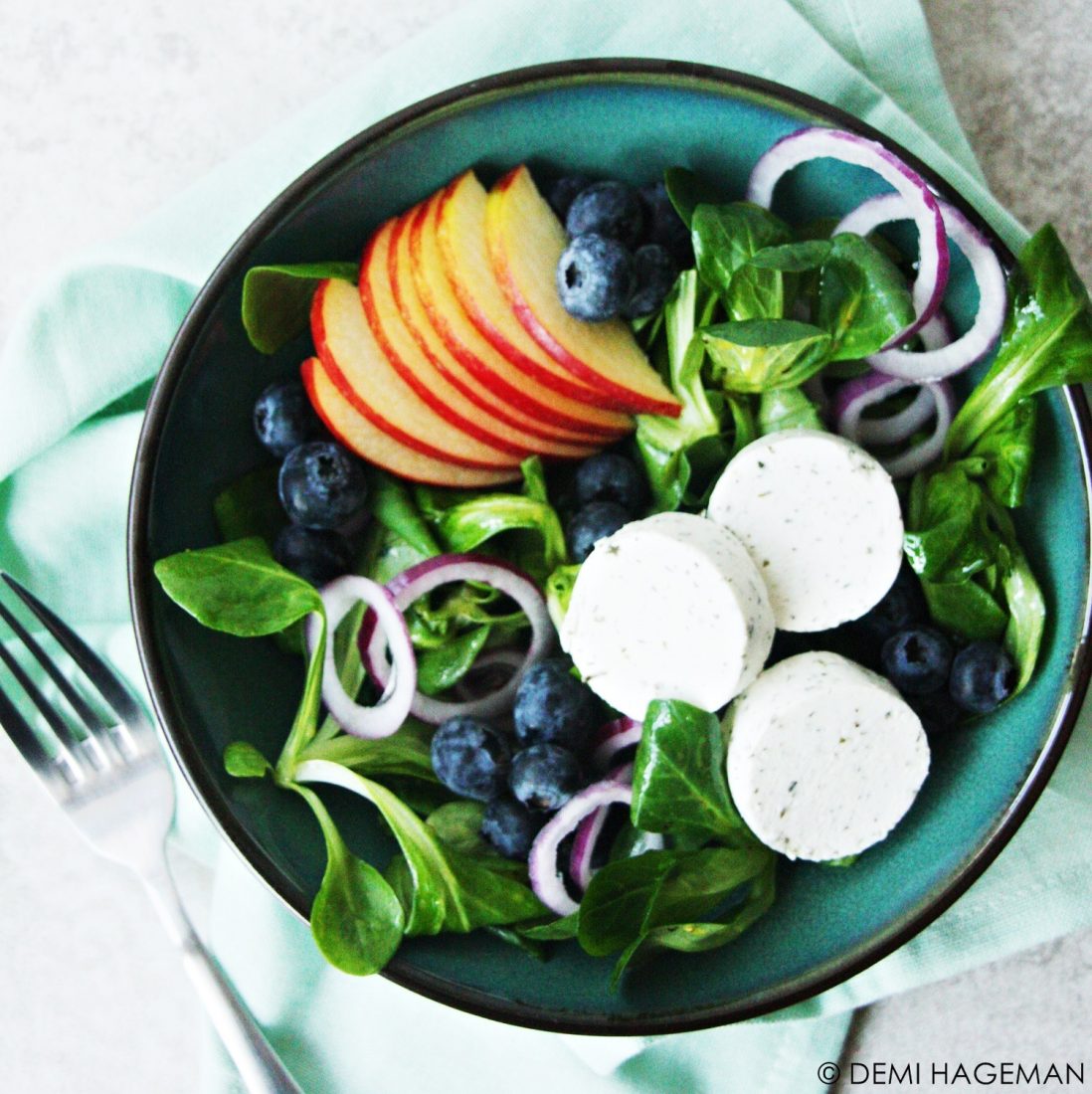salade met blauwe bessen