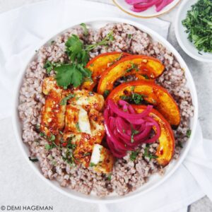 hot honey halloumi