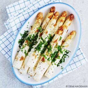 geroosterde witte asperges uit de oven