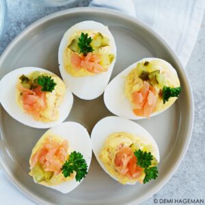 gevulde eieren met zalm