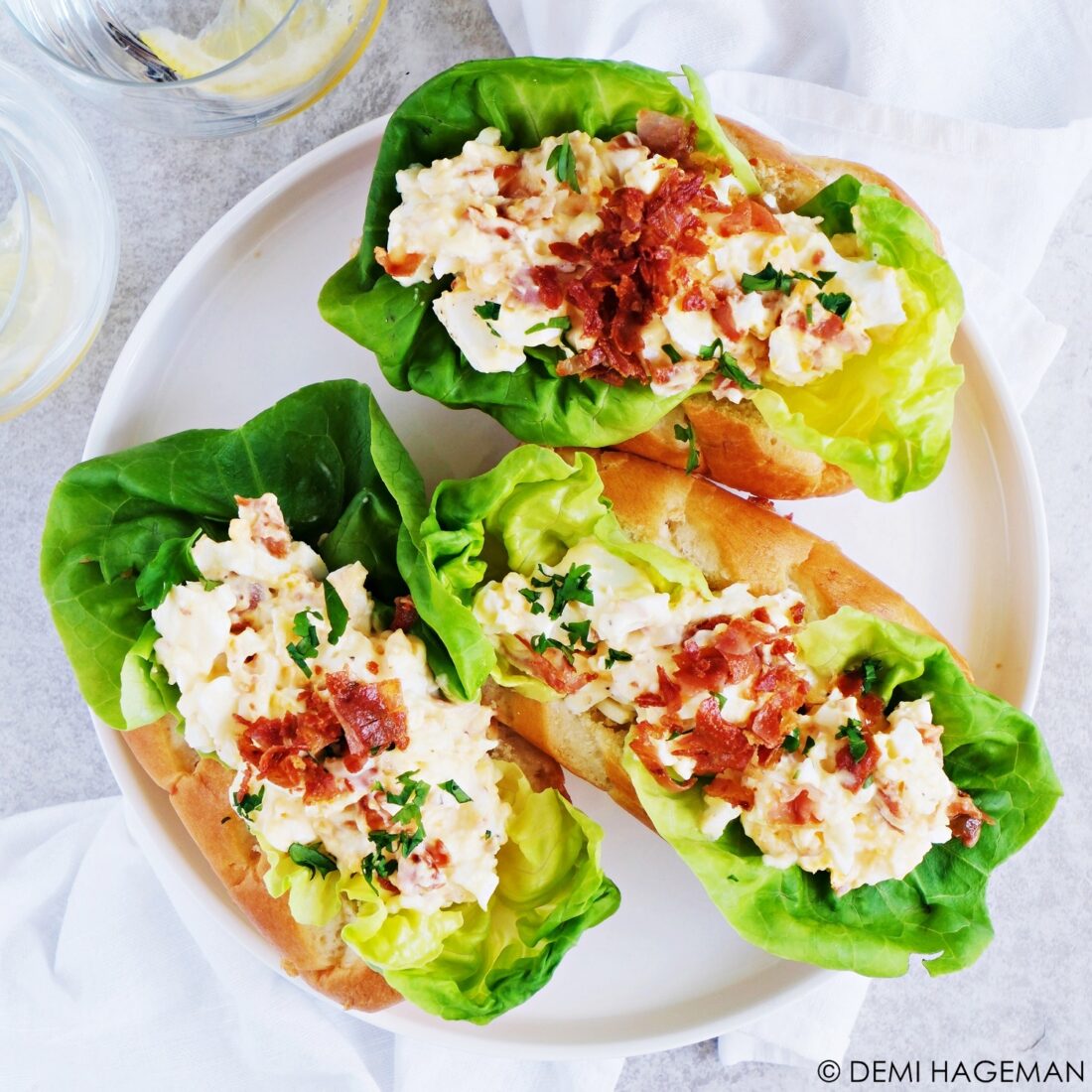 briochebroodjes met eiersalade