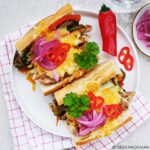 cheesesteak kip sandwich