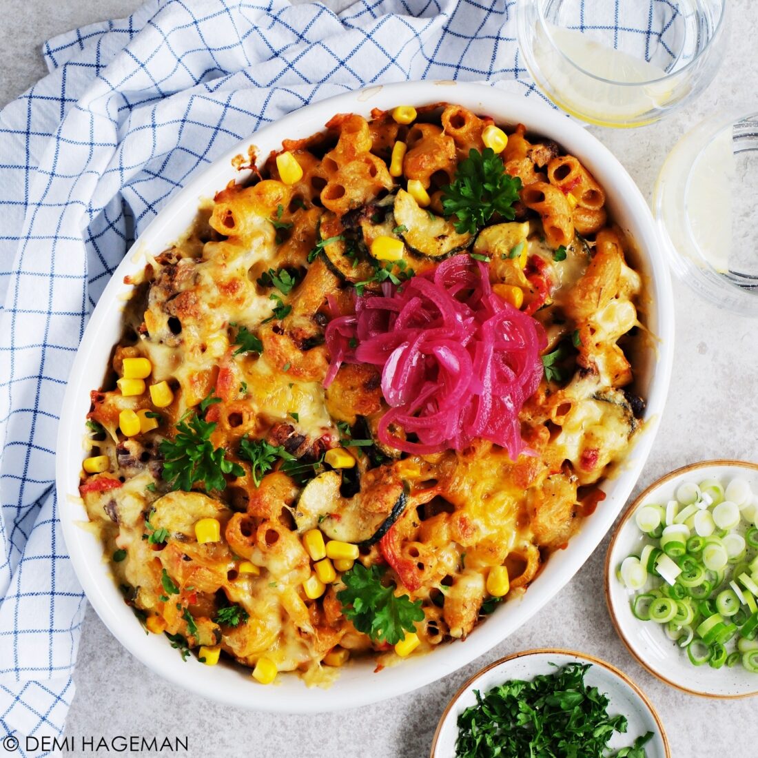 vegetarische fajita pasta ovenschotel