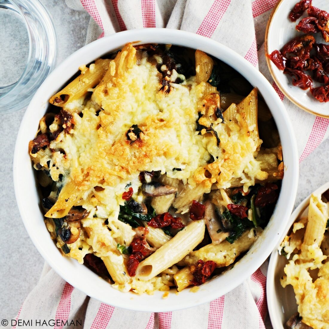 ovenpasta met spinazie