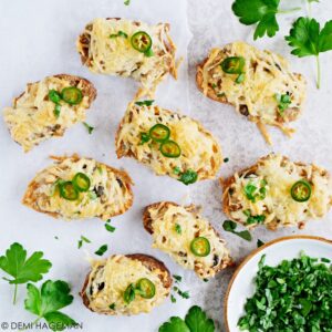 tuna melt crostini